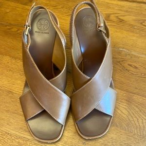 Tory Burch wedge sandals, size 9.5M